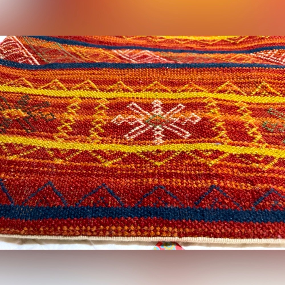 Pottery Barn Vintage Wool Tribal Kilim Pillow Cover, 18” - Picture 3 of 8